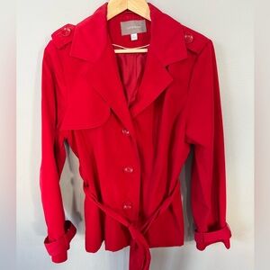 Croft & Barrow Bold Red Trench Coat